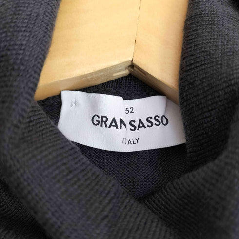グランサッソ Gran Sasso イタリア製 ヴァージンウール タートルネック ニット メンズ